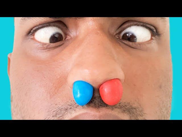 M&M'S STUCK IN MY NOSE!