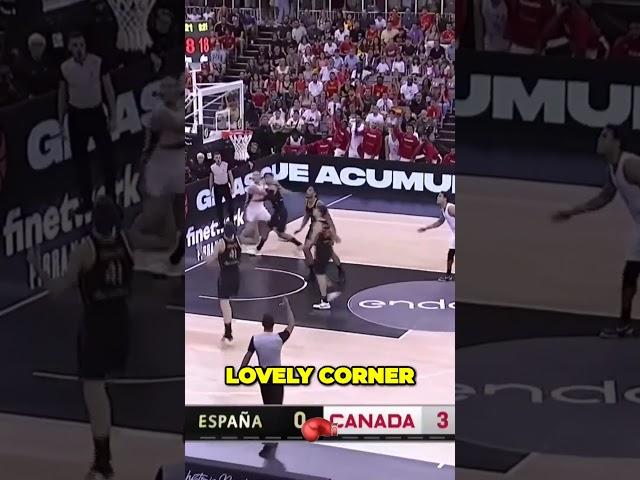 RJ Barrett dominates the court with a fiery performance in Canada vs Spain game #shorts  #nba