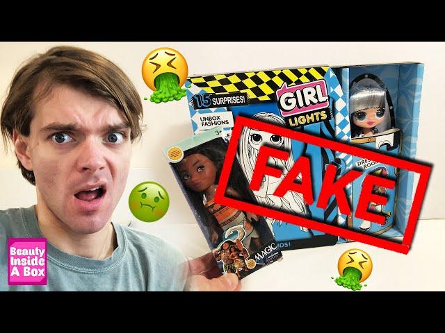 Unboxing Weird FAKE Dolls PART 4 (Moana & LOL Surprise OMG)