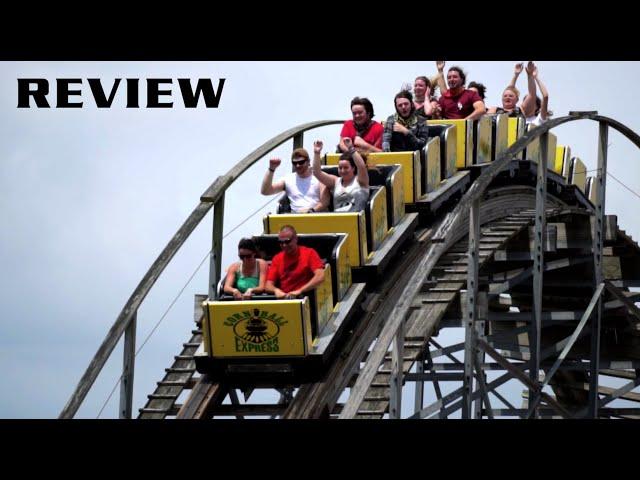 Cornball Express Review Indiana Beach CCI Wooden Roller Coaster