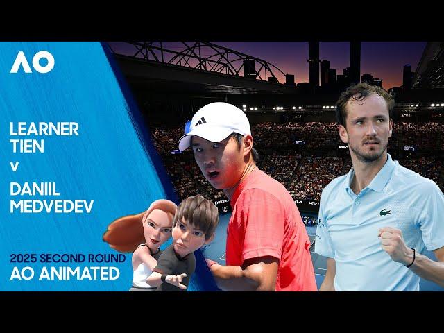 LIVE | Learner Tien v Daniil Medvedev | AO Animated | Australian Open 2025