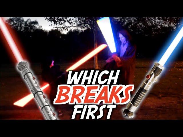 Which Lightsaber Will BREAK First? Galaxy's Edge VS Hasbro!