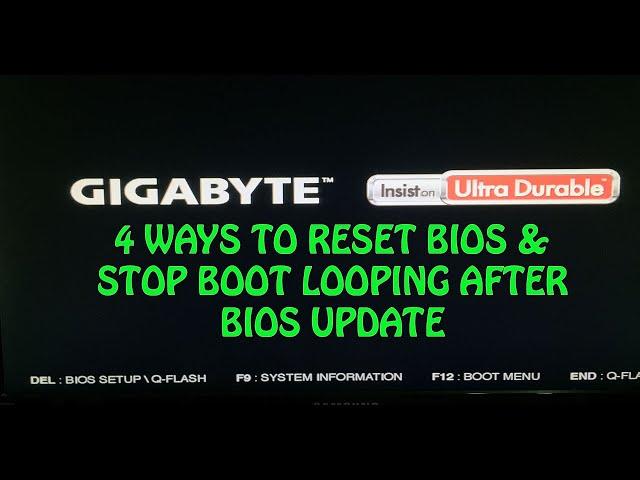 4 Way to reset BIOS and stop boot loop after BIOS update failure