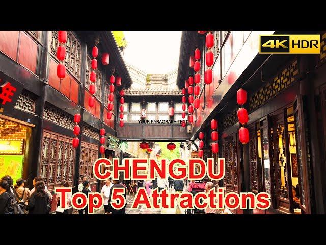 Top 5 Chengdu Tourist Attractions | 2024 Trip to Chengdu Travel Vlog EP1 | 4K HDR