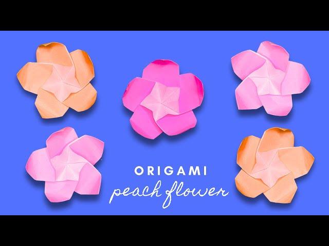 Origami Peach Flower