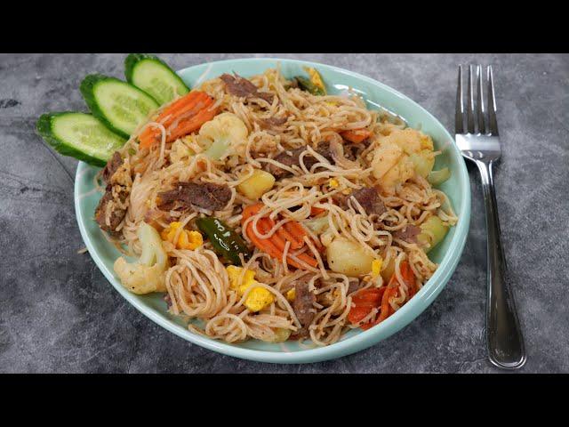 ঈদের সকালের ঝাল নাস্তা-বিফ নুডুলস | Beef noodles | Bangladeshi style noodles recipe