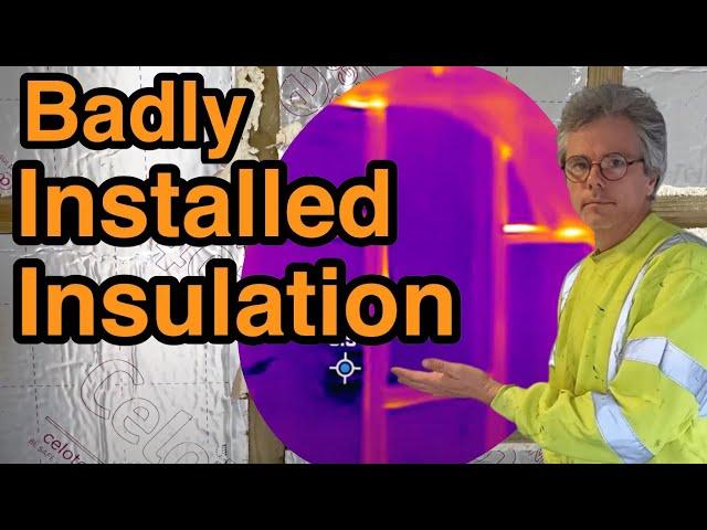 Badly fitted insulation between joists and thermal imaging