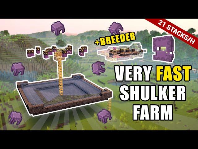 FAST Shulker Farm With NO REDSTONE | Minecraft Bedrock Tutorial