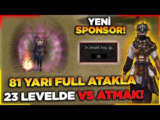 81 YARIYLA 23 LEVELDE VS ATMAK! | YENİ SPONSOR! | KARANLIK KORUMA BUGU? | Metin2 Karabüyü#3