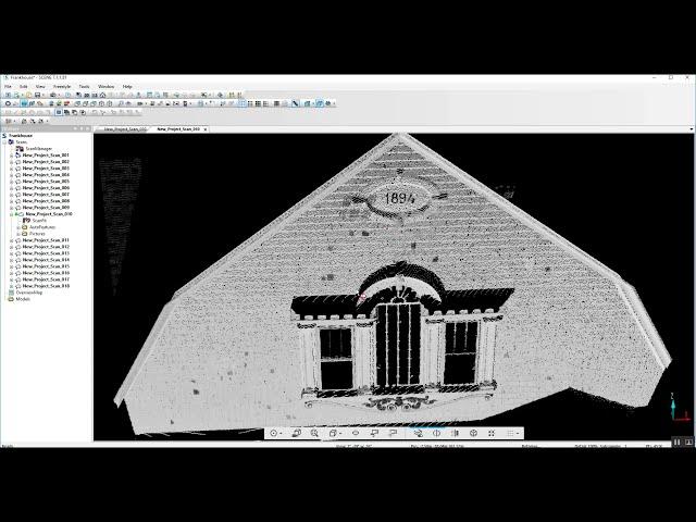 Atlantic Laser Scanning Services Tutorial FARO SCENE Checking Building Facade Detail