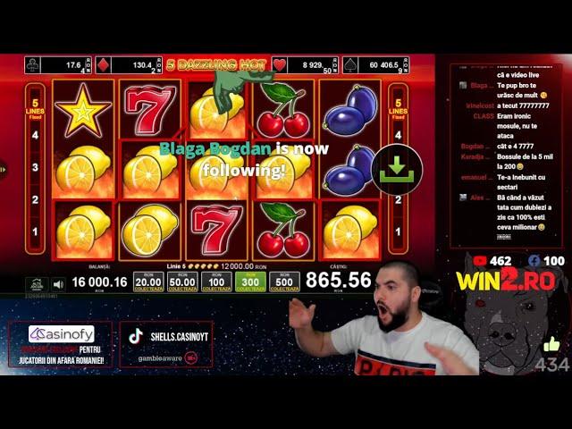  SESIUNE PLINA DE JACKPOT CARDS URI LA 5 DAZZLING PE MIZA DE 300 