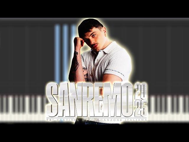 Olly - Balorda nostalgia | Sanremo 2025 | Piano Tutorial / Partitura / Karaoke / MIDI