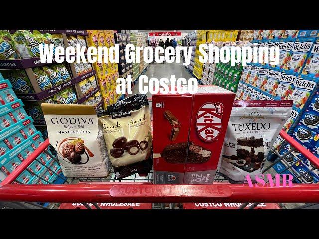 No talking Grocery Shopping | Interesting Finds at Costco and Daiso | ASMR  Grocery Shopping