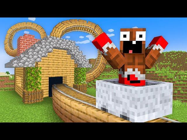 Я Построил *ЭПИЧНЫЕ* Американские Горки в ДОМЕ в Майнкрафт! Minecraft