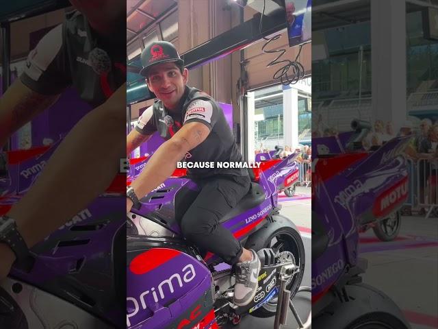 Jorge Martín explains how lowering the rear of the MotoGP bike boosts acceleration! ️