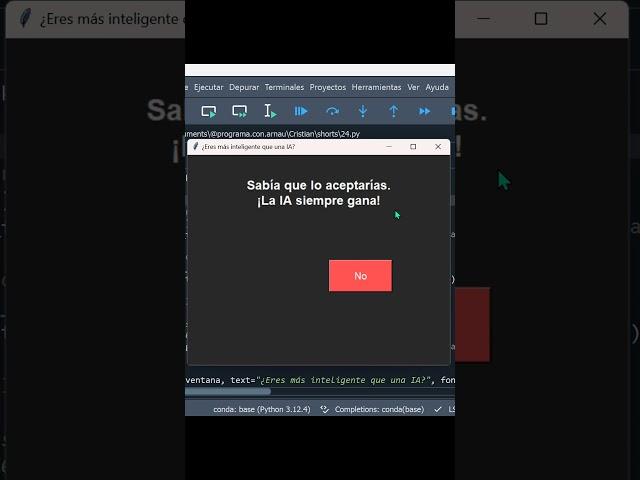 ¡La IA es Invencible! ¿Puedes Romper su Dominio? #python #programacion