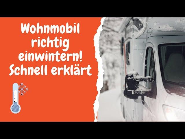 Wohnmobil Winterfest machen schnell erklärt