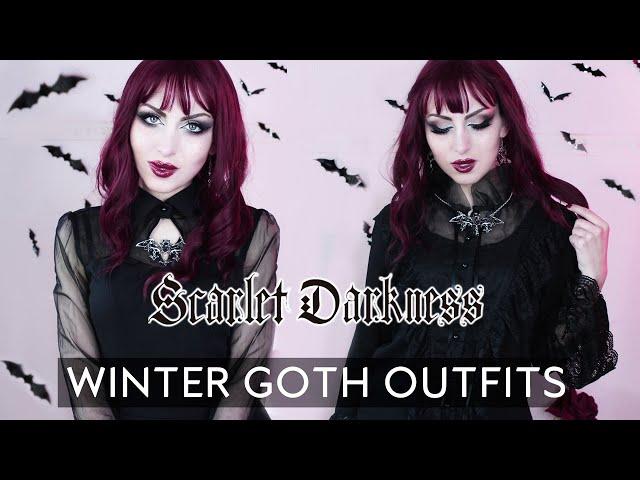 WINTER GOTH OUTFITS | *Affordable* Vampire Goth Try On Haul from Scarlet Darkness | Vesmedinia