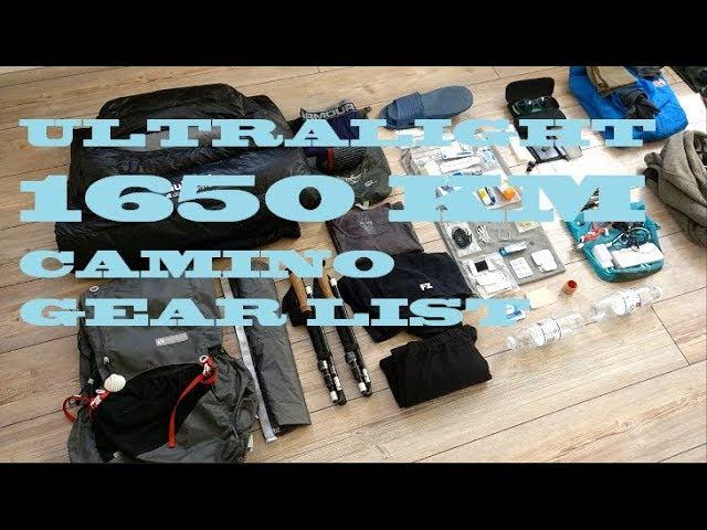 ULTRALIGHT 1650 km Camino Gear list [4.5 kg]