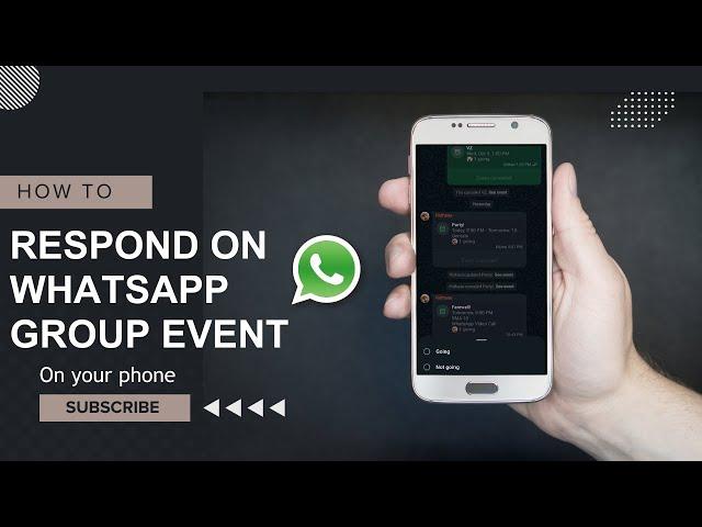 How to Respond on Whatsapp Group Event