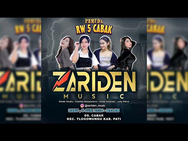 LIVE STREAMING ZARIDEN MUSIC - PEMUDA RW 5 CABAK TLOGOWUNGU PATI - NUGROHO AUDIO