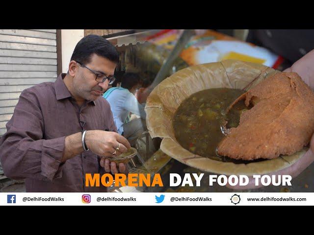 MORENA Day Street FOOD Tour I BEST Poha in MP + Kati hui BEDAI + Jalebi Dahi & Sev + Masaledar PEDA