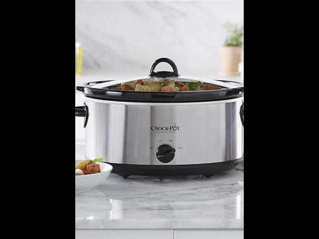 Crock-Pot 7 Quart Oval Manual Slow Cooker, Stainless Steel #thanksgiving #amazon #amazonfinds #deals