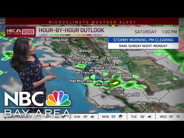 Bay Area forecast: Stormy Saturday morning, PM clearing