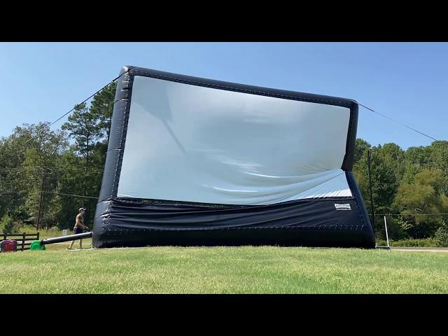 30 foot Inflatable Outdoor Movie Screen Inflation Time Lapse - AIRSCREEN by GoOutdoorMovies Texas