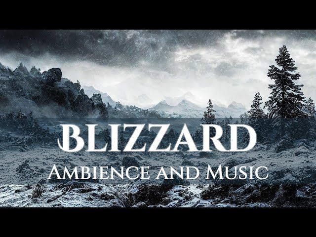 Blizzard Ambience and Music | ambience of a snow storm with original fantasy music #ambientmusic