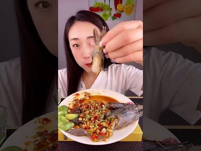 LIXIANG VLOG ASMR MUKBANG Stuffed Shrimp.  속을 채운 새우