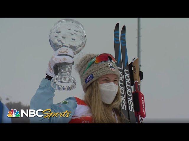 Jessie Diggins takes world cup overall title, becomes first American woman to win globe | NBC Sports