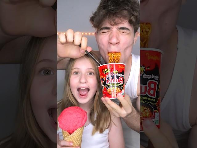 Left OR Right Spicy Challenge With My Little Sister! 