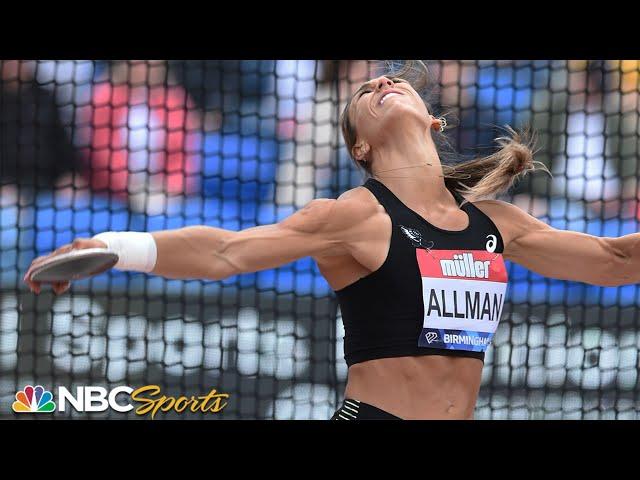 USA's Olympic discus champion Valarie Allman crushes her 1st international meet of 2022 | NBC Sports