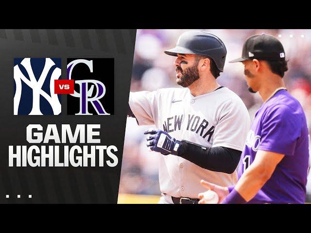 Yankees vs. Rockies Game Highlights (5/24/25) | MLB Highlights