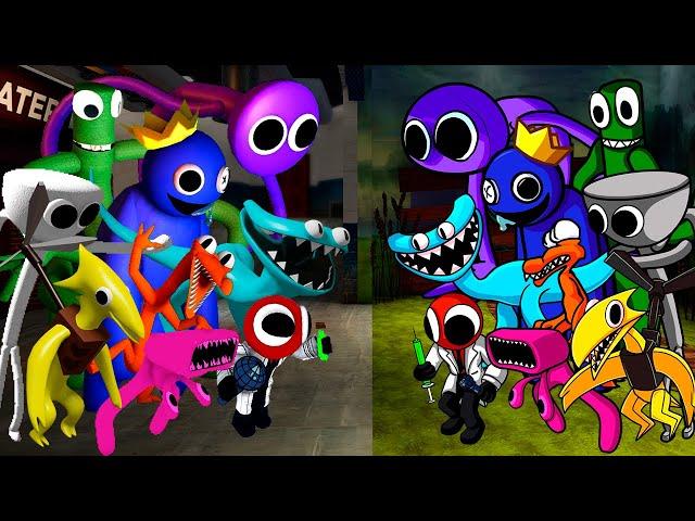 Rainbow Friends 3D VS 2D Rainbow Friends but Chapter 2 | Friday Night Funkin Mod Roblox