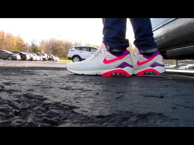 Nike Air Max 180 crimson/magenta/wht on feet