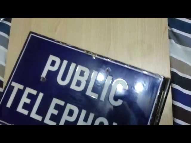 Enamel Sign - Public Telephone