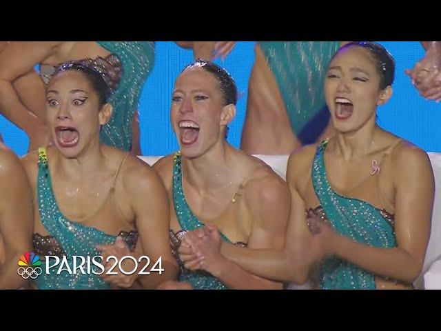 Team USA artistic swimming CLINCHES Paris spot with stellar routine at Worlds | NBC Sports