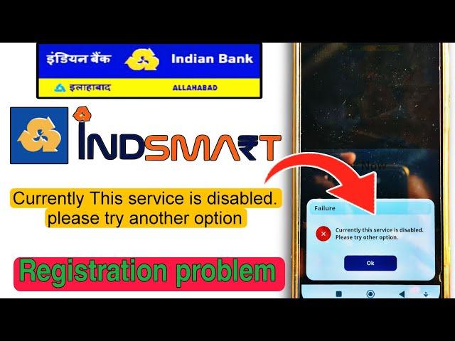 Currently This service is disabled. Please try another option. Problem in indSMART Vijay Umang