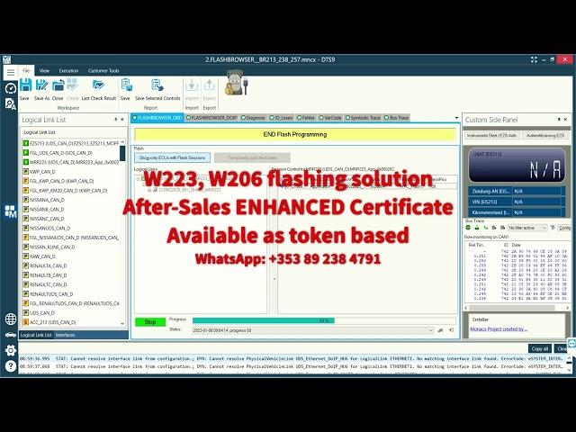 W223 W206 Flashing Solution | After-Sales ENHANCED Certificate