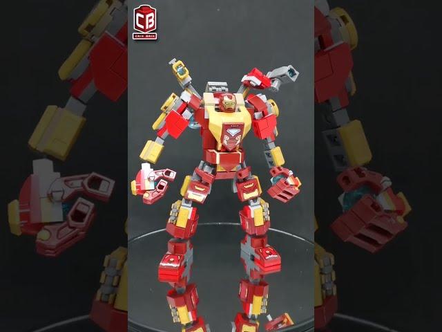 LEGO Iron Man Mech Combined set 76140 and 76203 Crix Brix Fusion Episode 1 #shorts #lego #crixbrix