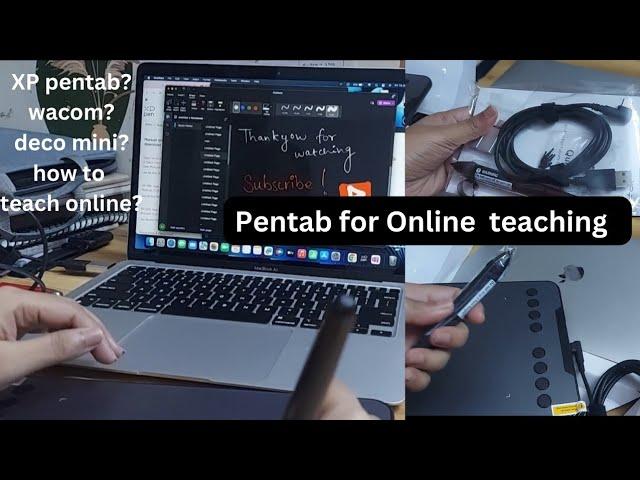 Best pentab for Online Teaching |XP PEN  or wacom? laptop/mobile/mac | Deco mini Review