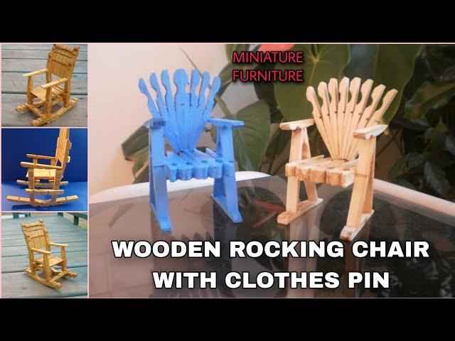 MAKING WOODEN CHAIR WITH CLOTHS PIN || REALISTIC MINIATURE CHAIR || FOR MODEL MAKING