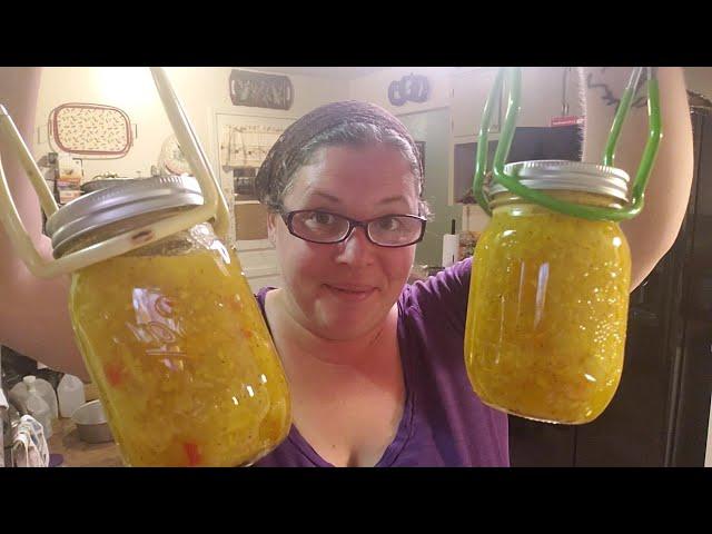 Making summer squash relish - Amish canning recipe