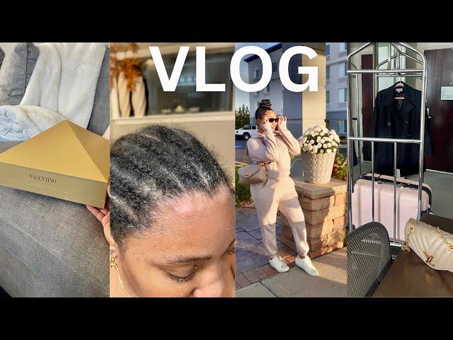 VLOG: Losing my Hair? Topknot Bun Tutorial + Maintenance Appts & Packing For Trip + New Packages