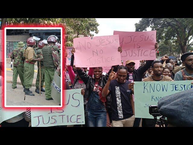 MAANDAMANO BILA TEARGAS FOR THE FIRST TIME BY CHURCH GEN Zs IN NAIROBI CBD