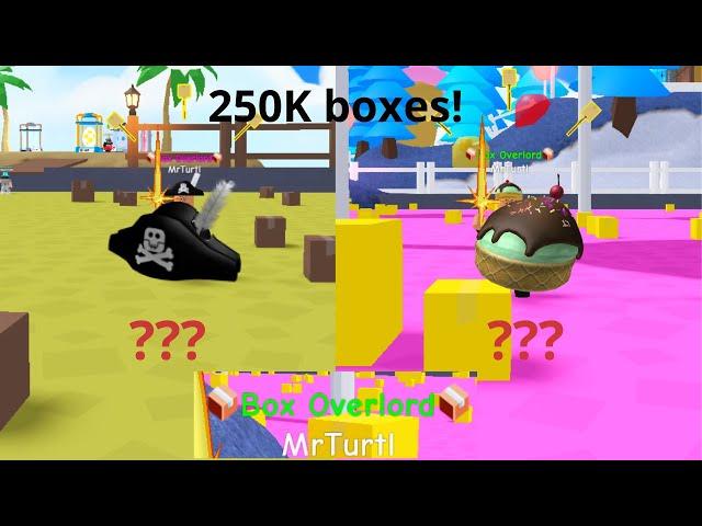 250K Boxes and completing Pirate Paradise and Candyland! Unboxing Simulator