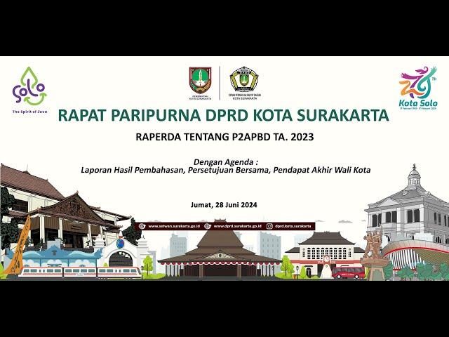 RAPAT PARIPURNA DPRD KOTA SURAKARTA, Jumat, 28 Juni 2024