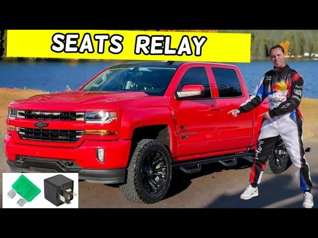 CHEVROLET SILVERADO POWER SEATS RELAY LOCATION REPLACEMENT 2014 2015 2016 2017 2018 2019